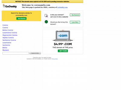 coronamity.com snapshot