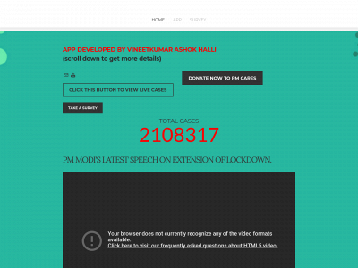 covidcases.weebly.com snapshot