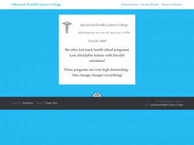 ahccollege.com snapshot