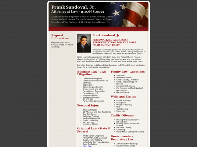 franksandovallaw.com snapshot