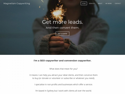magnetismcopywriting.com.au snapshot