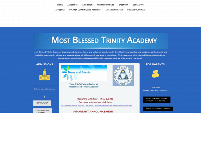 www.mostblessedtrinityacademy.org snapshot