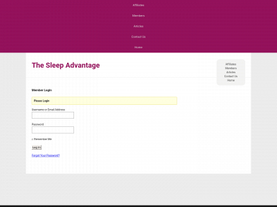 thesleepadvantage.com snapshot