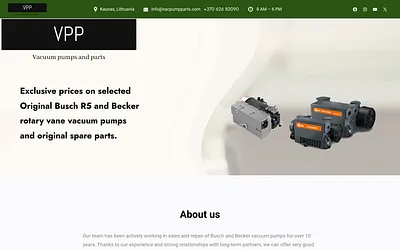 vacpumpparts.com snapshot