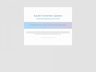kaufenschenkenspielen.de snapshot