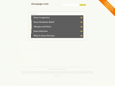 sinuspage.com snapshot