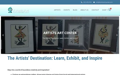 artistsartcenter.com snapshot