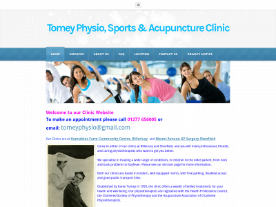 tomeyphysio.co.uk snapshot