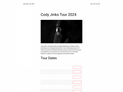 codyjinkstour2024.com snapshot