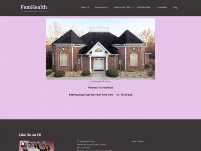 femhealthobgyn.com snapshot
