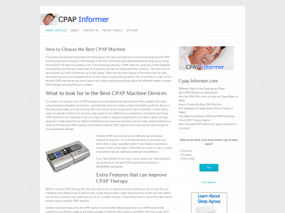 cpapinformer.com snapshot