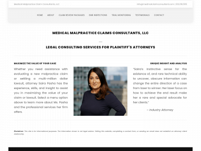 medmalclaimconsultant.com snapshot
