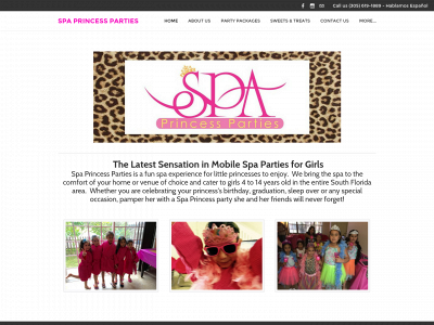 www.spaprincessparties.com snapshot