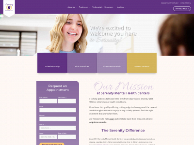 serenitymentalhealthcenters.com snapshot