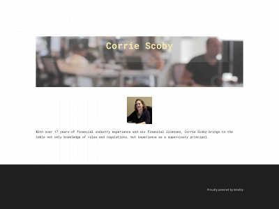 www.corriescoby.com snapshot