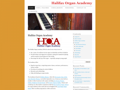 halifaxorganacademy.com snapshot