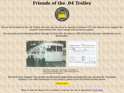 friendsofthe04trolley.com snapshot