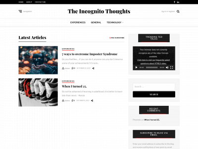 theincognitothoughts.com snapshot