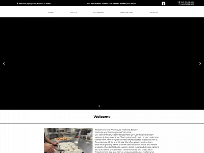 thewarehousemarketandbakery.com snapshot
