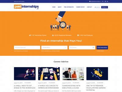 paidinternships.pk snapshot