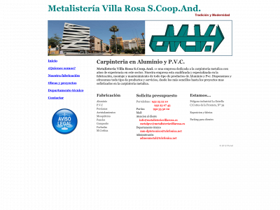 www.metalisteriavillarosa.es snapshot