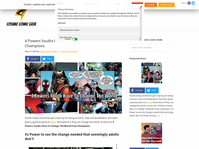 cosmiccomicgeek.com snapshot