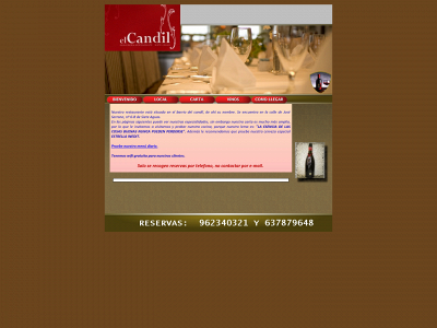 restaurantecandil.com snapshot