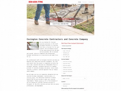 www.covingtonconcreteco.com snapshot