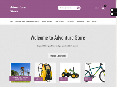 adventurestore.ie snapshot