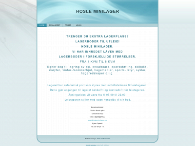 hosleminilager.no snapshot