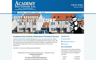 academypest.ca snapshot
