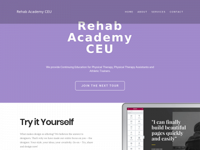 rehabacademyceu.com snapshot