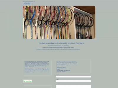 racketsandshuttles.be snapshot