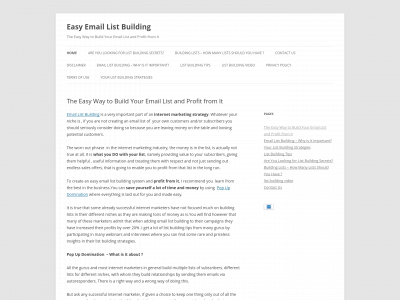 easyemaillistbuilding.com snapshot