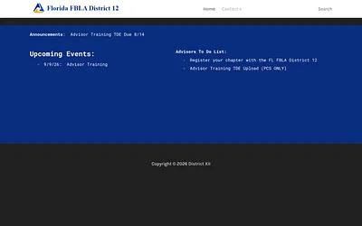 www.flfbladistrictxii.com snapshot