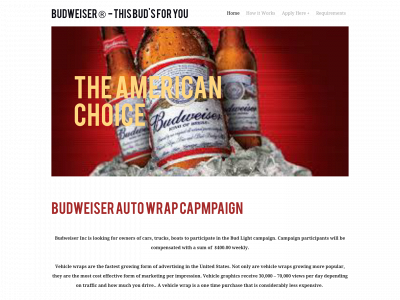 www.budeweiseradvertcampaign.com snapshot