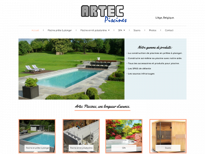 artecpiscines.be snapshot