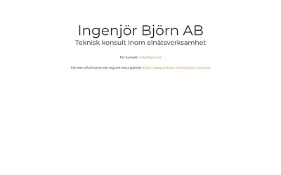 ibjorn.se snapshot