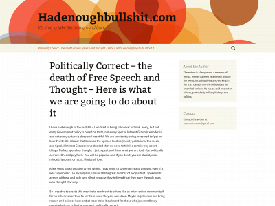 hadenoughbullshit.com snapshot