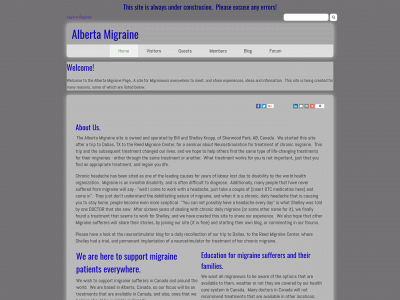 albertamigraine.com snapshot