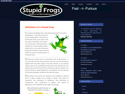 stupidfrogs.org snapshot