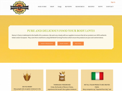 mannyschoiceflour.com snapshot