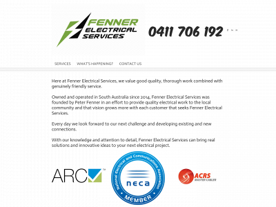 www.fennerelectricalservices.com.au snapshot