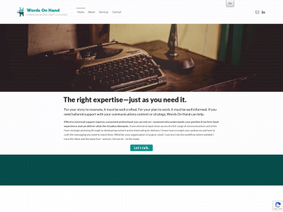 wordsonhand.com snapshot
