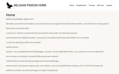 belgianpigeonfarm.com snapshot