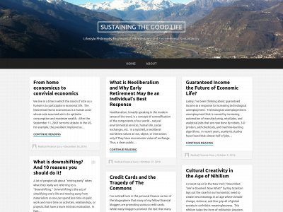 sustainingthegoodlife.com snapshot