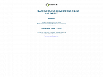 klageoverejendomsvurdering.online snapshot