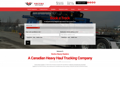 vectraheavyhaulers.com snapshot
