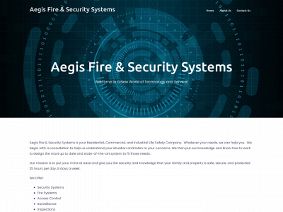 aegisfireandsecuritysystems.com snapshot