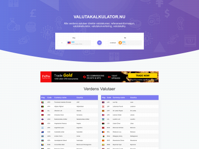 valutakalkulator.nu snapshot